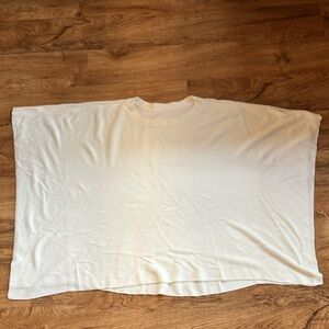 Lightweight Cream Oversized Knit poncho jacket wrap scandì minimalist capsule
